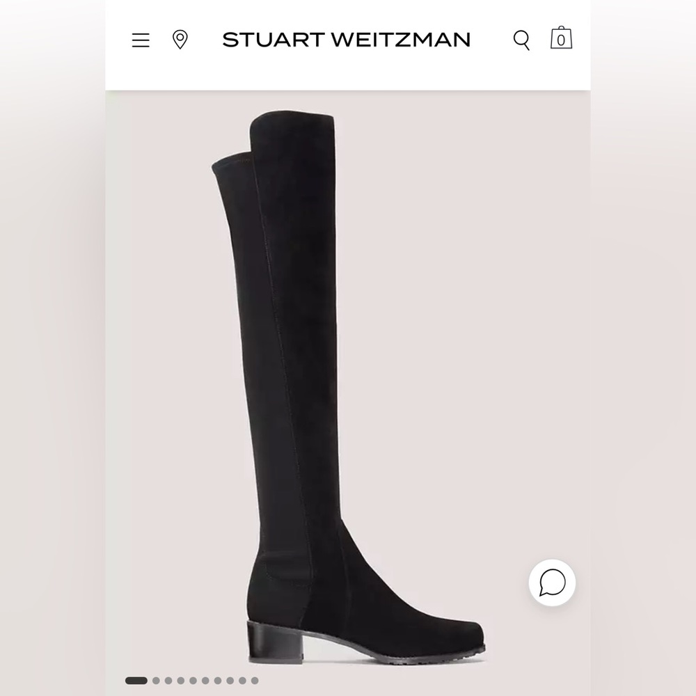 Stuart Weitzman Reserve 5050 black suede over-the-knee boots